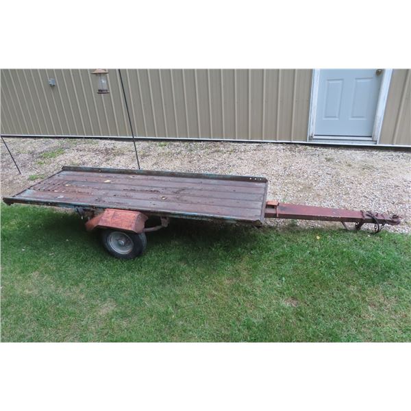 Bumper Hitch Snowmobile Trailer with Tilt Deck