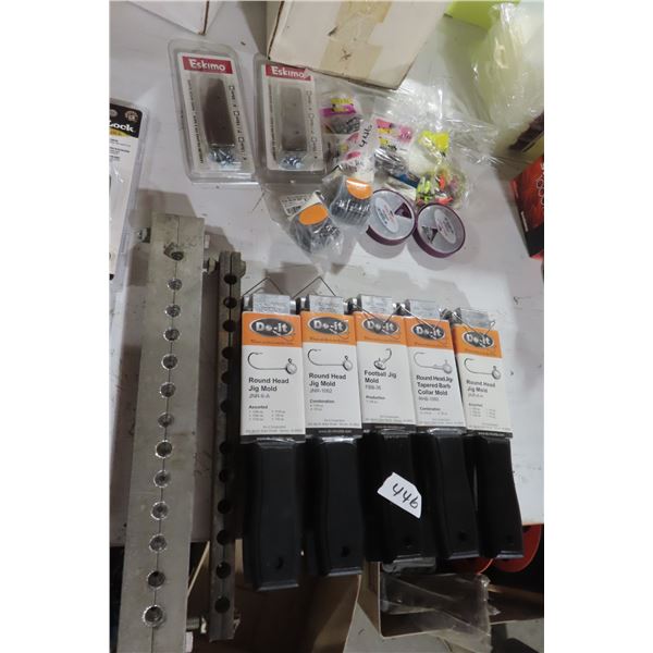 Fishing Package: Jig Moulds, Weights, Ice Auger Blades