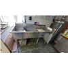 Image 1 : ÉVIER DOUBLE EN INOX. A/ ROBINET 72" X 27" X 36"