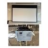 Image 1 : L1 - Epson 3LCD Overhead Projector & Drop Down Screen & Remote - Tested & Working