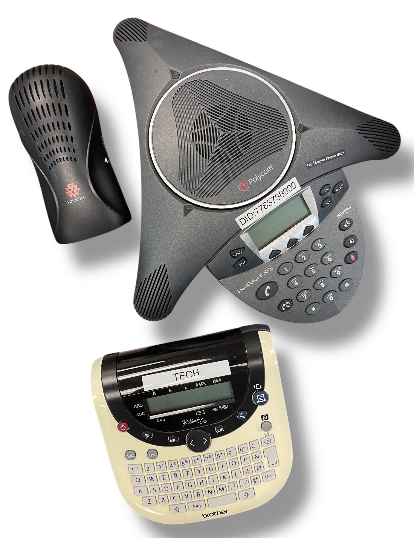 L1 - Group of Office Tech - Brother Label Printer, Conference Speaker, Etc.