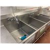 Image 2 : L2 - Large Stainless Steel Industrial Lowe Star Industrial 3 Compartment Sink (Approx. 11ft W)