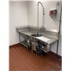 Image 1 : L2 - Stainless Steel Industrial Food Waste Scrapping System on Table w/Faucet ModelS914 (7ft W)