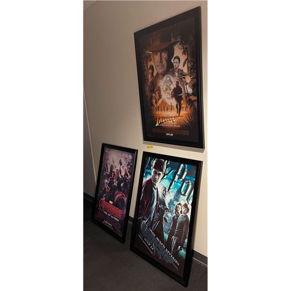 Group of 3 Framed posters - Avengers/Indiana Jones & Harry Potter