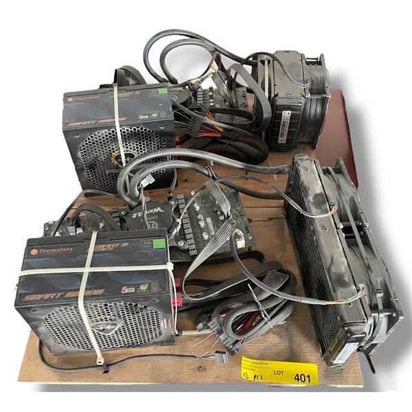 L1 - Group of 2 Bitcoin Mining Setup - Thermaltake Water 3.0, TT-11225 Thermaltake, Asic Mining Rig,