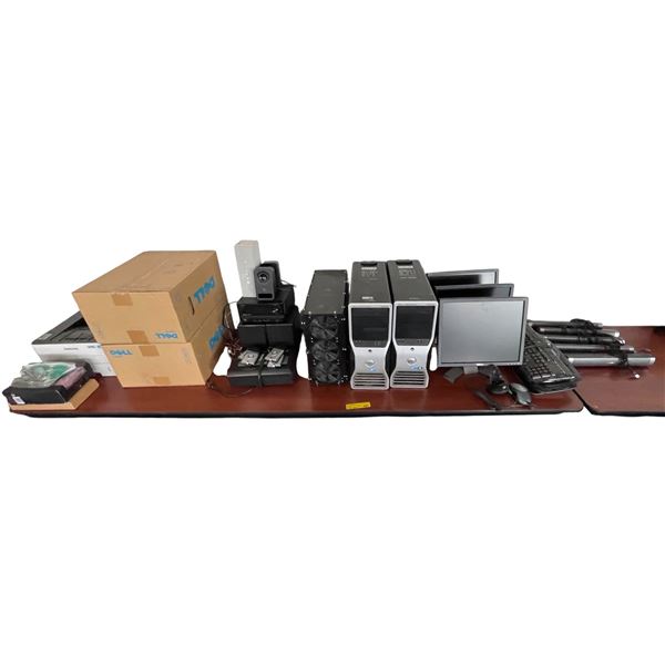 L1 - Bulk Electronics & Office Equipment Bundle - Dell Computers, Monitors, Printers, Speakers & Mor