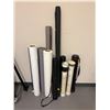 Image 1 : L1- Audio office - Rolls of papers different papers and camera stand boxes empty