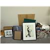 Image 2 : R 177- Large group of Assorted Framed Artwork & Posters/ Monitors(Not tested)/ Roll Mats/ Metal Rods