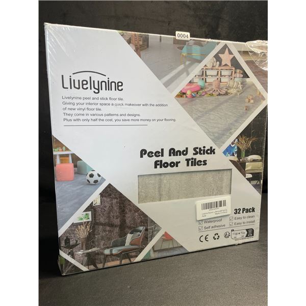 32-Pack of Peel & Stick Floor Tiles (12" x 12" Size) Self-Adhesive Waterproof Floor Tiles; New