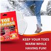 Image 5 : 1 Box of Toe Warmer Heat Packets for Feet - 40 Pairs Included; Keeps Feet Warm - Brand New