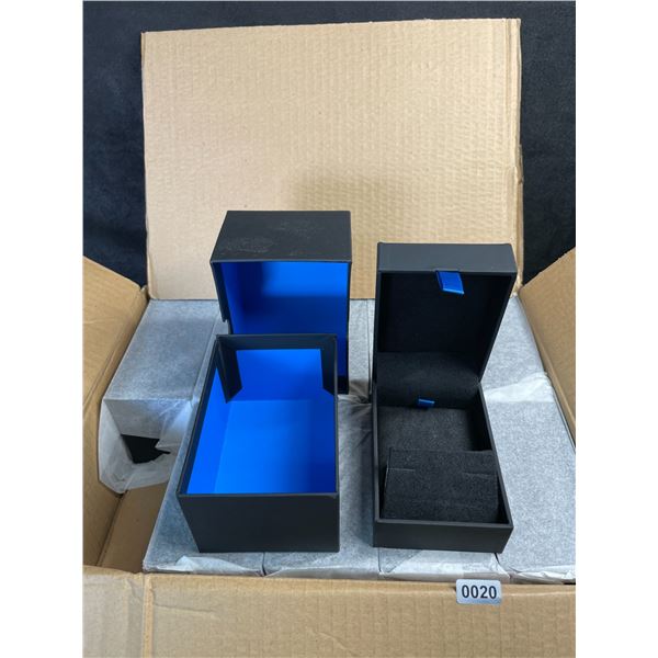 10PC Jewelry Storage Boxes - Black/Blue - (2.5" x 3.5") - New