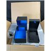 Image 1 : 10PC Jewelry Storage Boxes - Black/Blue - (2.5" x 3.5") - New