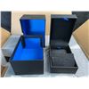 Image 2 : 10PC Jewelry Storage Boxes - Black/Blue - (2.5" x 3.5") - New