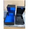 Image 2 : 10PC Jewelry Storage Boxes - Black/Blue - (2.5" x 3.5") - New