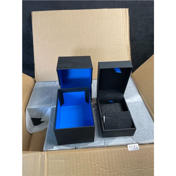 10PC Jewelry Storage Boxes - Black/Blue - (2.5" x 3.5") - New