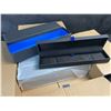 Image 1 : 5PC Long Jewelry Necklace Storage Boxes - Black/Blue - New