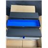 Image 3 : 5PC Long Jewelry Necklace Storage Boxes - Black/Blue - New