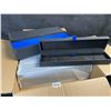 Image 1 : 5PC Long Jewelry Necklace Storage Boxes - Black/Blue - New