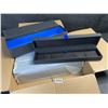 Image 1 : 5PC Long Jewelry Necklace Storage Boxes - Black/Blue - New