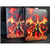 Image 1 : 2 Premium Leather Pokemon Card Storage Binders - Charizard/Squirtle Design (Holds 400 Cards) New
