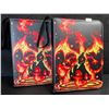 Image 1 : 2 Premium Leather Pokemon Card Storage Binders - Charizard/Squirtle Design (Holds 400 Cards) New