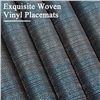 Image 6 : Set of 6 Woven Vinyl Placemats for Dining/Kitchen table - Non-Slip/Easy to Clean Table Mats - New