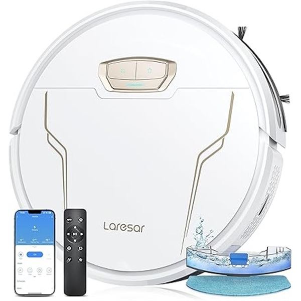 1 Laresar Evol 3s Robot Vacuum Cleaner; 3-in-1 Sweep, Vacuum, & Mop w/ App Control - New!