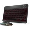 Image 1 : 1 Backlit Bluetooth Keyboard and Mouse Combo Set for iPad/Tablets - New