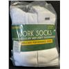 Image 2 : 10-Pairs of HotFeet Work Socks - Men's All-Weather Performance Crew Socks (Size 10-13) - New