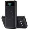 Image 1 : 1 High-Capacity Power Bank (40,800mAh) Portable Charger w/ 3-Built In Cables/Wireless Charging - New