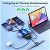 Image 6 : 1 High-Capacity Power Bank (40,800mAh) Portable Charger w/ 3-Built In Cables/Wireless Charging - New
