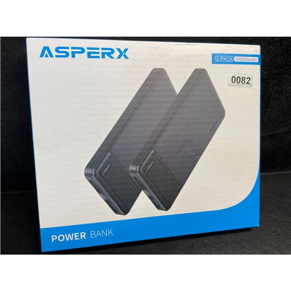 2-Pack of Asperx 10,000mAh Power Banks/Portable Chargers - Brand New