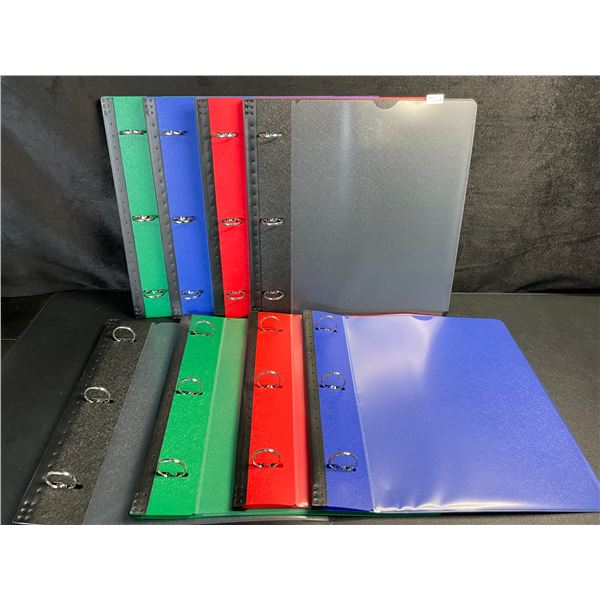 8-Pack of Telescoping 1" 3-Ring Binders - Great for School, Office, etc. - Multicolor - New