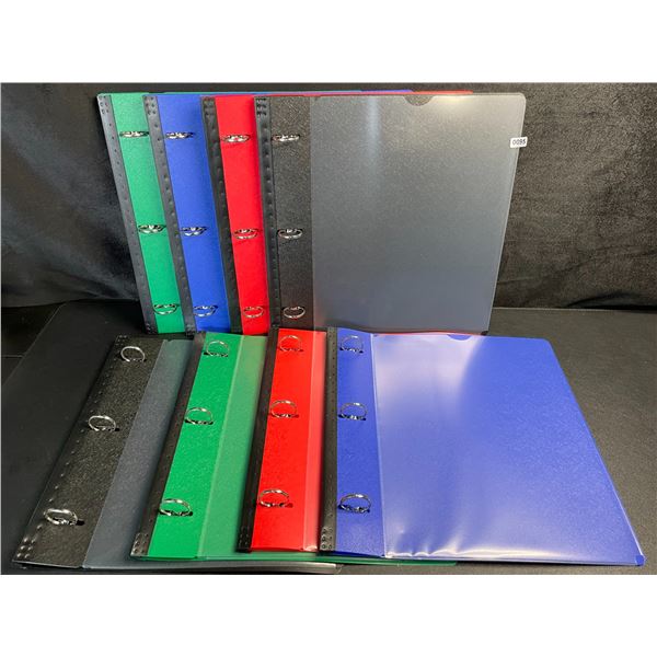 8-Pack of Telescoping 1" 3-Ring Binders - Great for School, Office, etc. - Multicolor - New