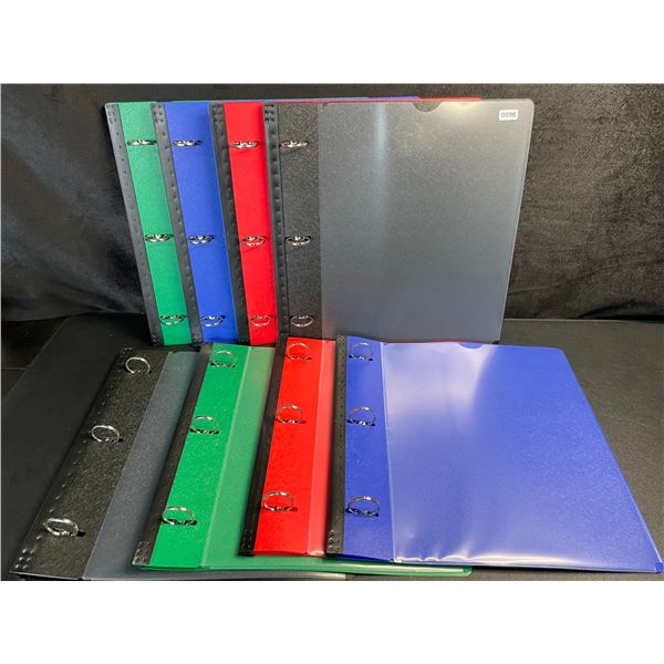8-Pack of Telescoping 1" 3-Ring Binders - Great for School, Office, etc. - Multicolor - New