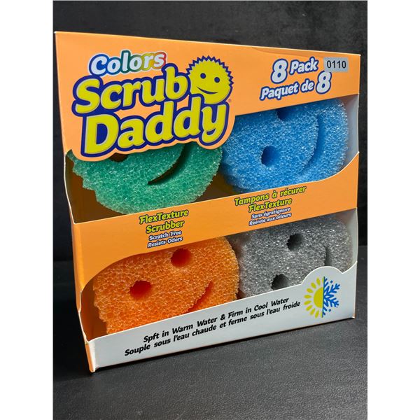 8PC Scrub Daddy Sponge Set - Variety Colors - Scratch-Free Multipurpose Sponges - New