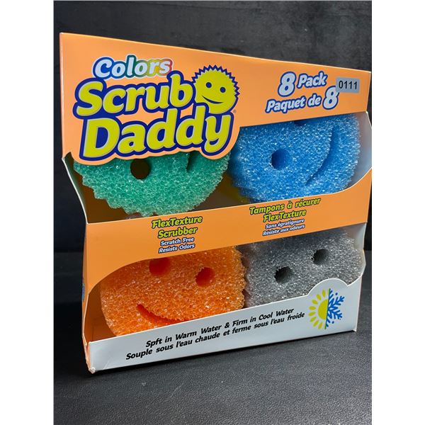 8PC Scrub Daddy Sponge Set - Variety Colors - Scratch-Free Multipurpose Sponges - New