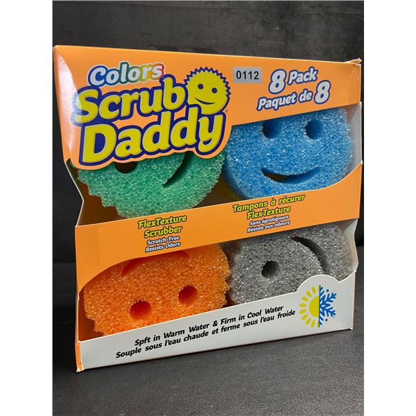 8PC Scrub Daddy Sponge Set - Variety Colors - Scratch-Free Multipurpose Sponges - New