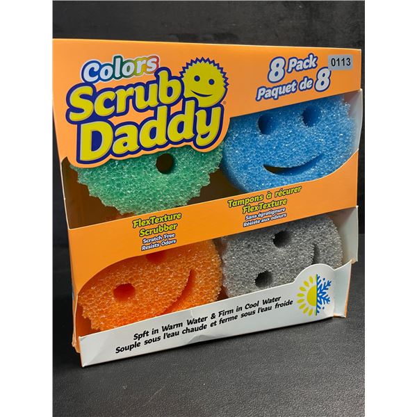 8PC Scrub Daddy Sponge Set - Variety Colors - Scratch-Free Multipurpose Sponges - New