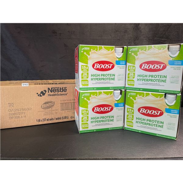 24-Pack Case of Nestle Boost High Protein Vanilla Meal Replacement Drinks; 4x 6-packs (237ml) New