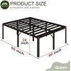 Image 2 : 1 Queen Size Heavy-Duty Metal Bed Frame (24inch High Bed Frame) - New in Box (*Assembly Req'd)
