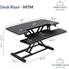 Image 2 : 1 Flexispot Standing Desk Converter/Adjustable Standing Desk Riser - 35" Height - New in Box
