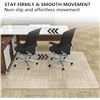 Image 6 : 1 Amyracel Large Office Chair Mat for Low Pile Carpet (46" x 96") Clear Easy-Glide Desk Mat - New