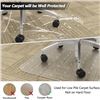 Image 7 : 1 Amyracel Large Office Chair Mat for Low Pile Carpet (46" x 96") Clear Easy-Glide Desk Mat - New