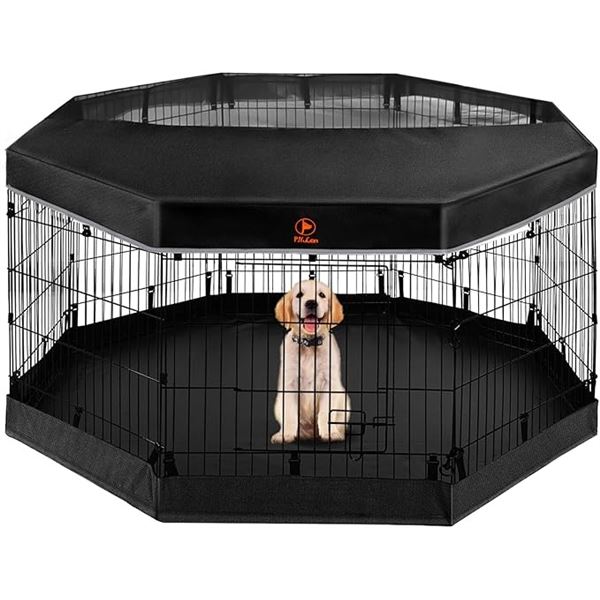 1 Metal Foldable Dog Playpen/Exercise Pen for Indoors/Outdoors - 8 Panels; 24" Height - New in Box