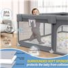 Image 12 : 1 Palopalo Baby Playpen (71" x 59") XL Playard for Babies/Toddlers - Grey - New in Box