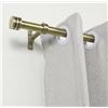 Image 2 : Single Telescoping Curtain Rod for Windows (Large 72" to 144") Heavy Duty Curtain Rod; Bronze - New
