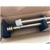 Image 3 : Single Telescoping Curtain Rod for Windows (Large 72" to 144") Heavy Duty Curtain Rod; Bronze - New
