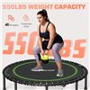 Image 2 : 1 BCAN 48-Inch Foldable Bungee Fitness Trampoline w/ Adjustable Handlebar; 550lb Capacity - NEW