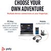 Image 8 : 1 Poly Voyager 4320 UC Wireless Headset & Charge Stand - Stereo Headphones w/ Noise-Canceling Boom